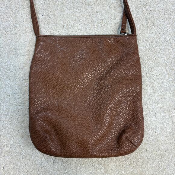 Kenneth Cole Reaction Brown Faux Leather Pebble Crossbody Bag - Picture 3 of 7